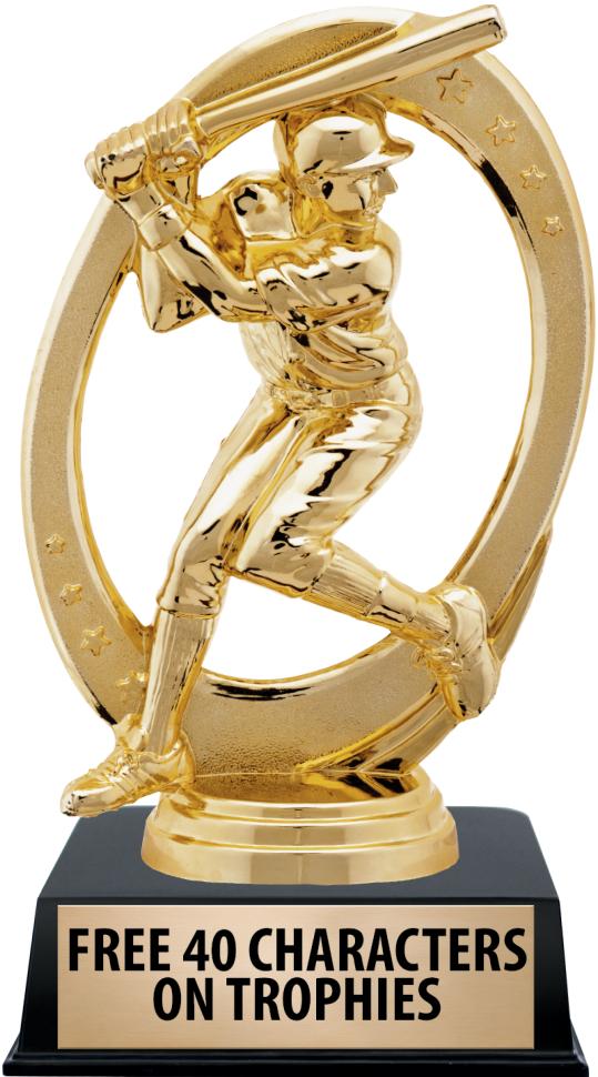 6"TROPHY ON BLACK CONTEMP BASE