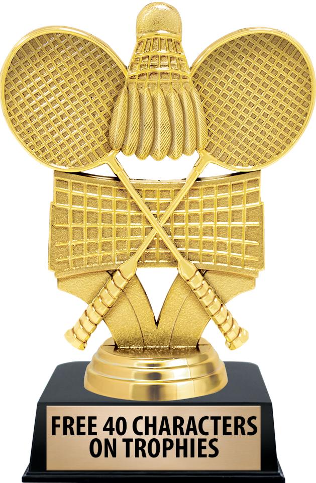 6"TROPHY ON BLACK CONTEMP BASE