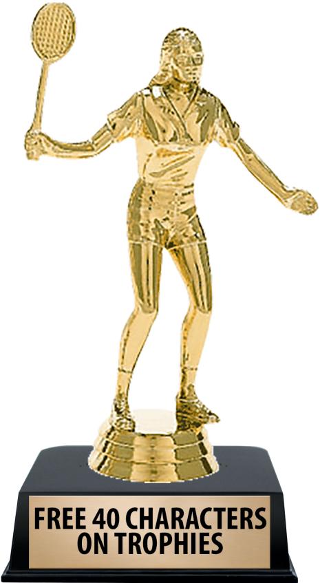 6"TROPHY ON BLACK CONTEMP BASE