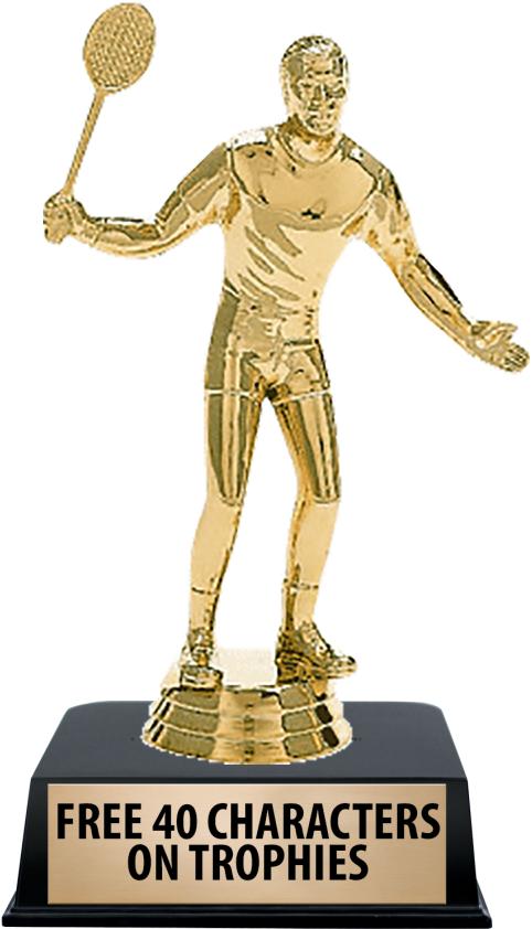 6"TROPHY ON BLACK CONTEMP BASE