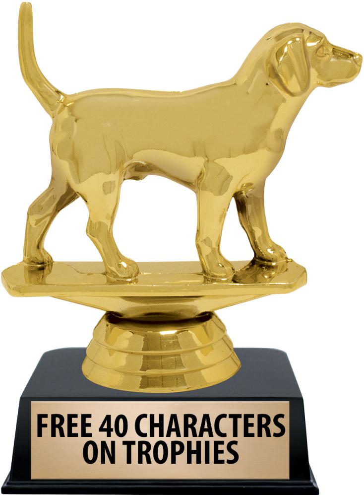 6"TROPHY ON BLACK CONTEMP BASE