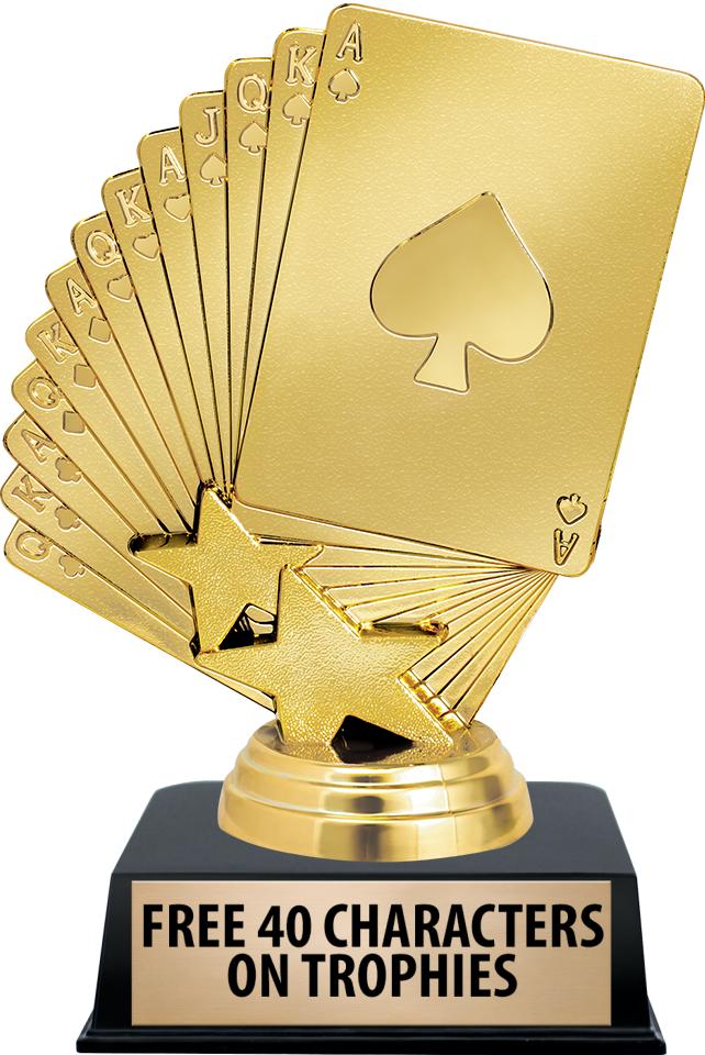 6"TROPHY ON BLACK CONTEMP BASE