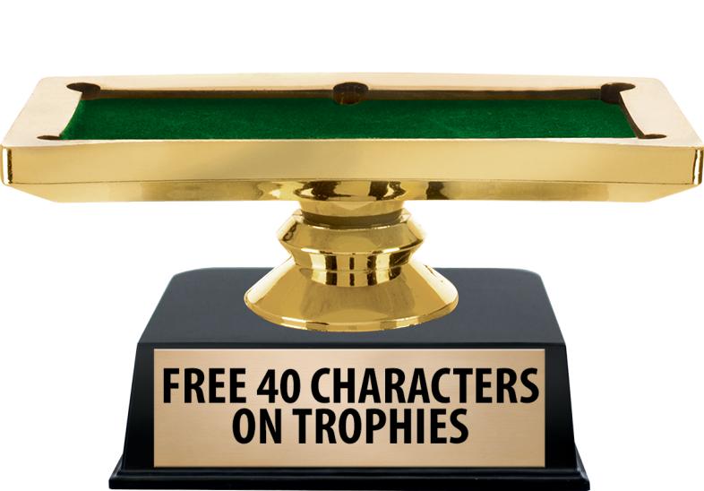 6"TROPHY ON BLACK CONTEMP BASE