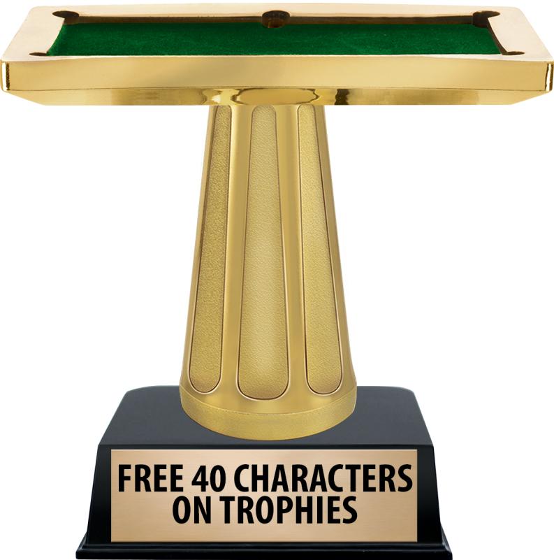 6"TROPHY ON BLACK CONTEMP BASE