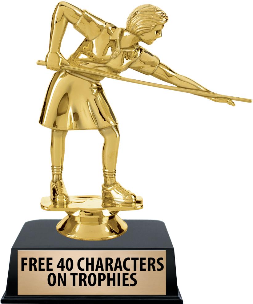 6"TROPHY ON BLACK CONTEMP BASE