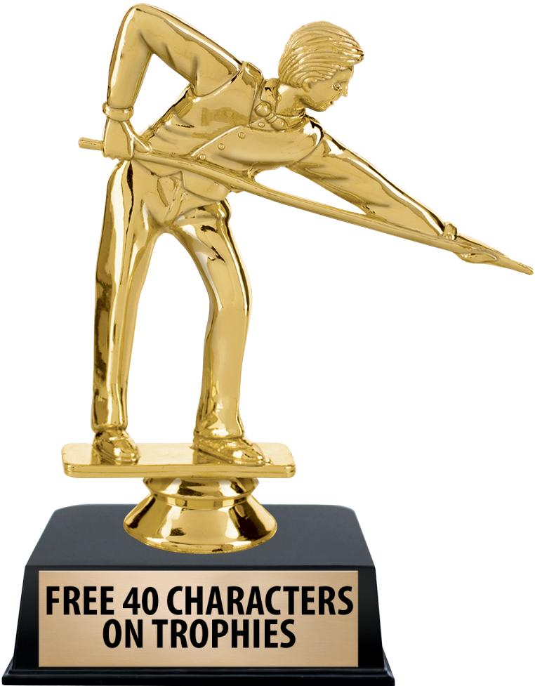 6"TROPHY ON BLACK CONTEMP BASE