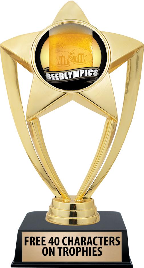 6"TROPHY ON BLACK CONTEMP BASE