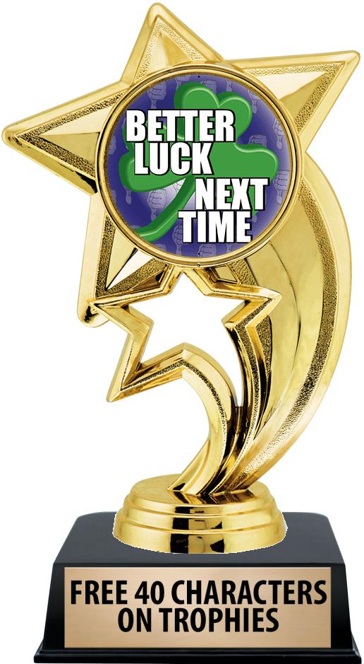 6"TROPHY ON BLACK CONTEMP BASE