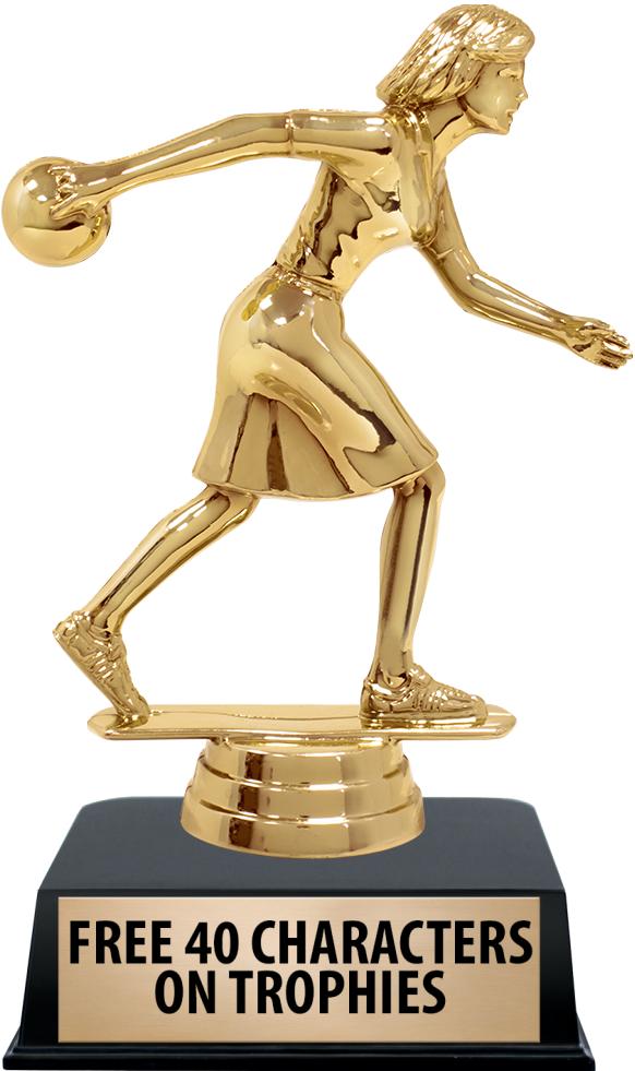 6"TROPHY ON BLACK CONTEMP BASE