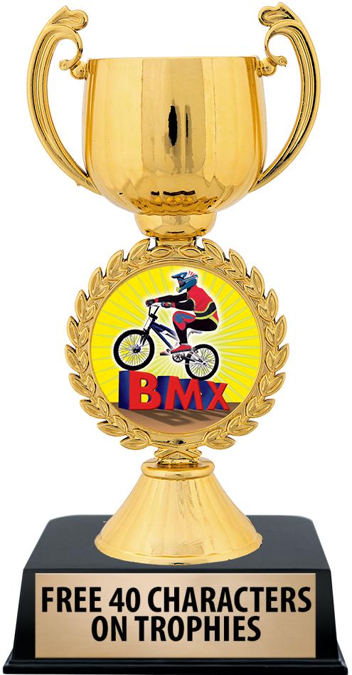 6"TROPHY ON BLACK CONTEMP BASE