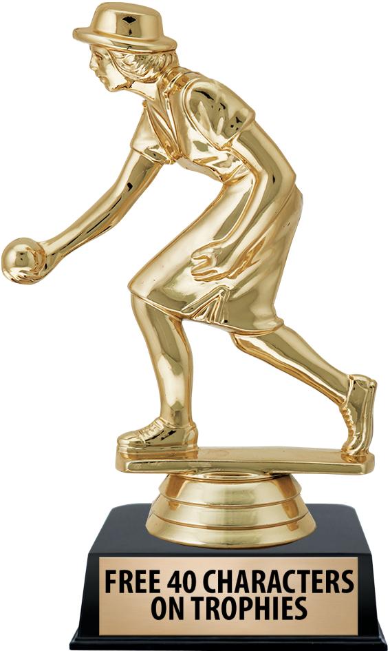 6"TROPHY ON BLACK CONTEMP BASE