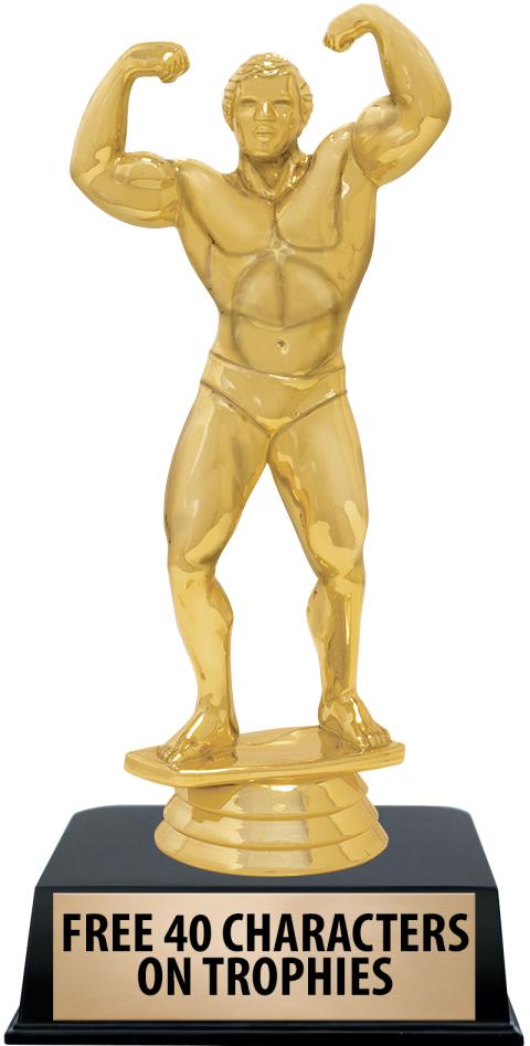 6"TROPHY ON BLACK CONTEMP BASE