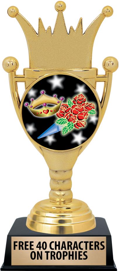 6"TROPHY ON BLACK CONTEMP BASE