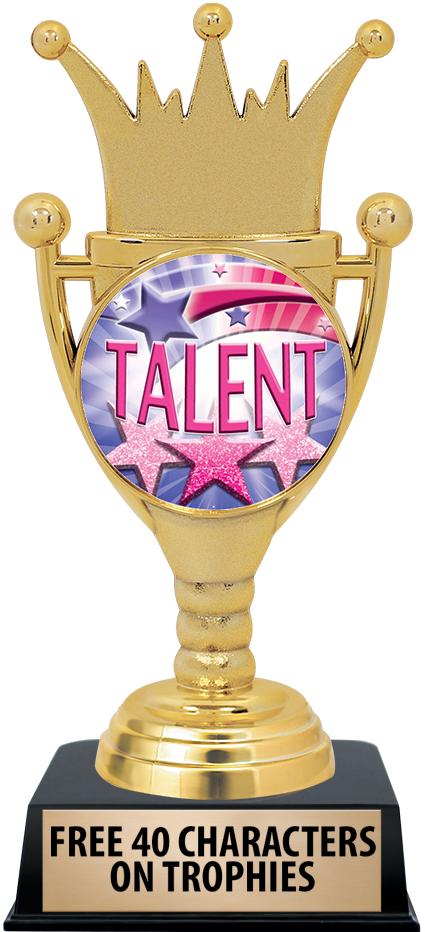 6"TROPHY ON BLACK CONTEMP BASE