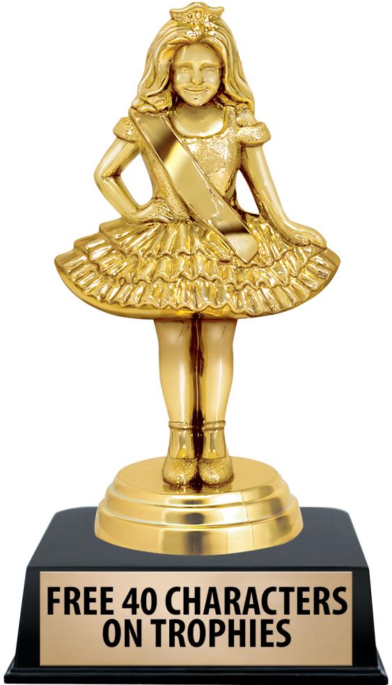 6"TROPHY ON BLACK CONTEMP BASE