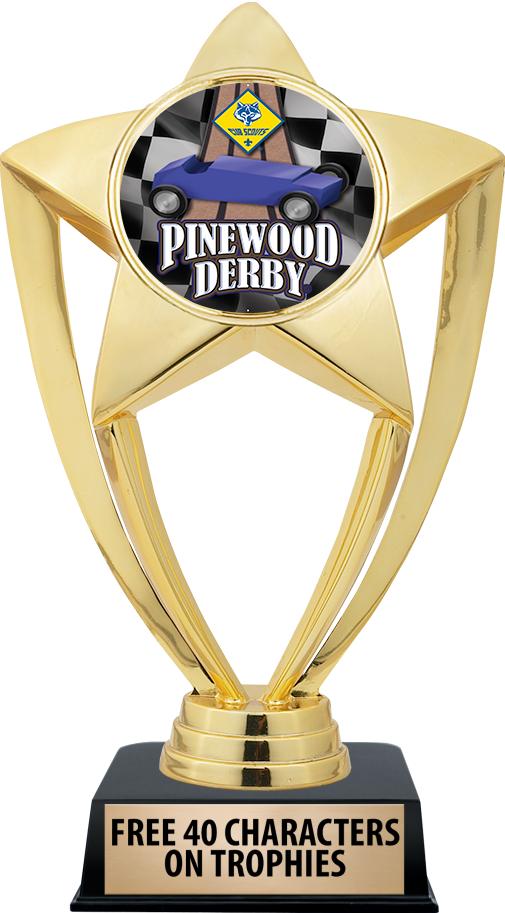 6"TROPHY ON BLACK CONTEMP BASE