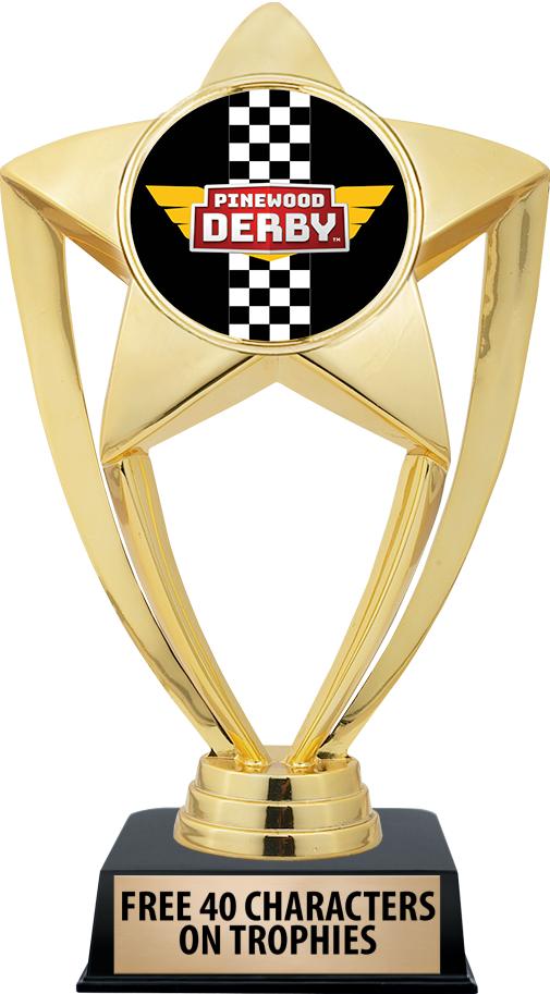 6"TROPHY ON BLACK CONTEMP BASE