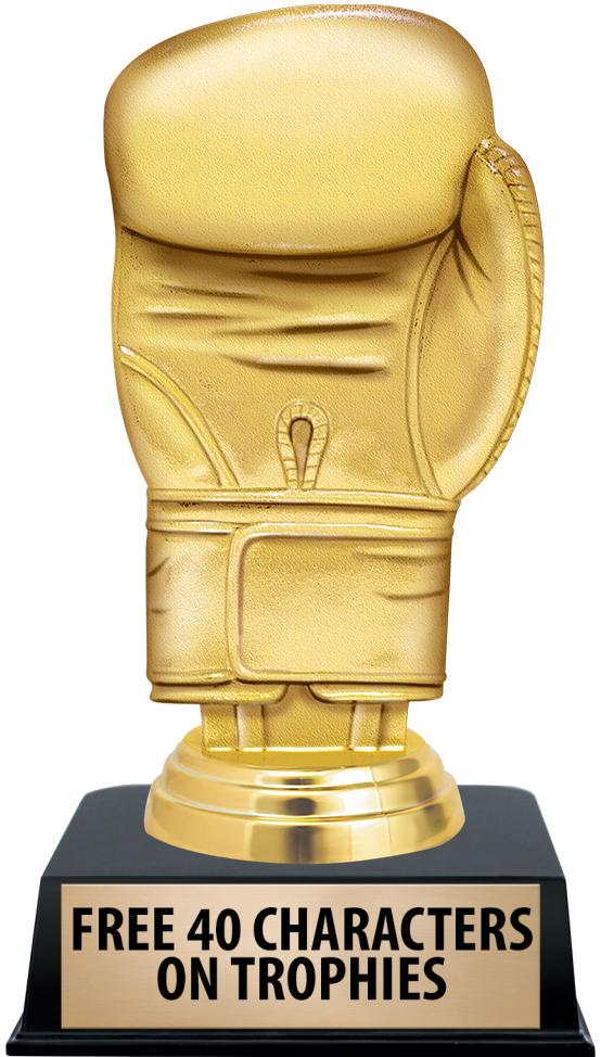 6"TROPHY ON BLACK CONTEMP BASE