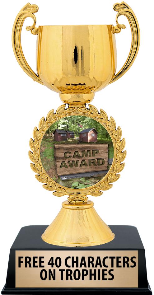 6"TROPHY ON BLACK CONTEMP BASE