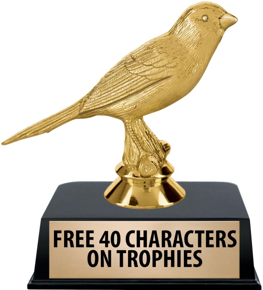 6"TROPHY ON BLACK CONTEMP BASE