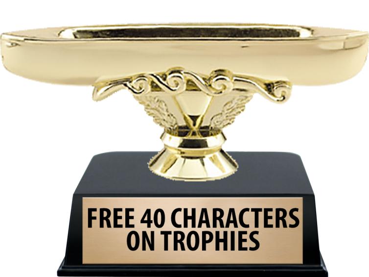 6"TROPHY ON BLACK CONTEMP BASE