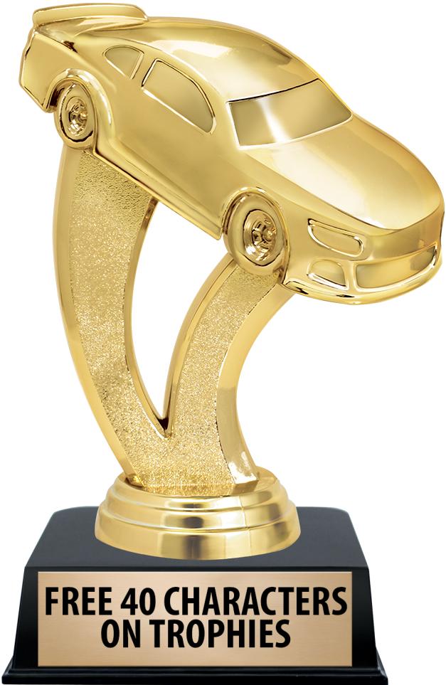 6"TROPHY ON BLACK CONTEMP BASE