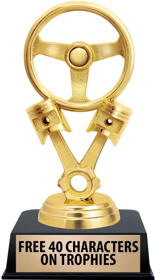 6"TROPHY ON BLACK CONTEMP BASE