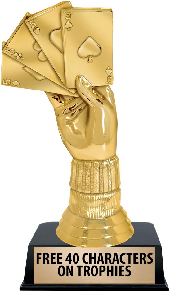 6"TROPHY ON BLACK CONTEMP BASE