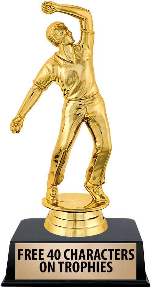 6"TROPHY ON BLACK CONTEMP BASE