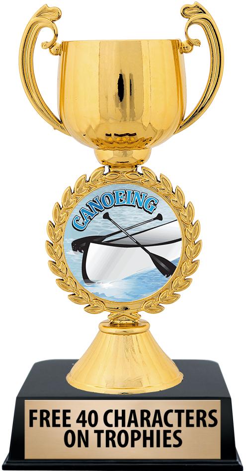 6"TROPHY ON BLACK CONTEMP BASE