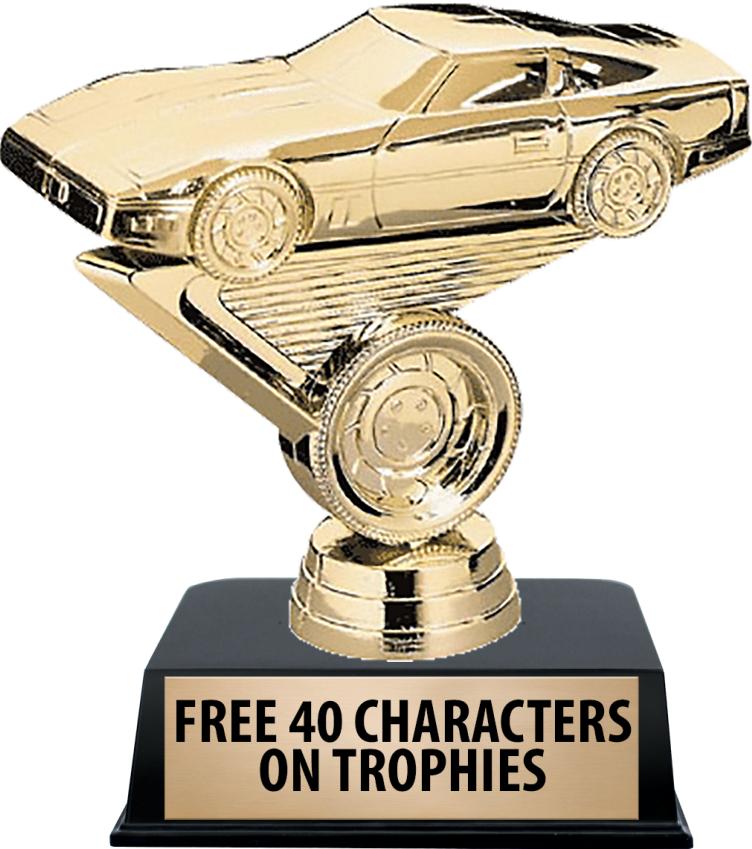 6"TROPHY ON BLACK CONTEMP BASE