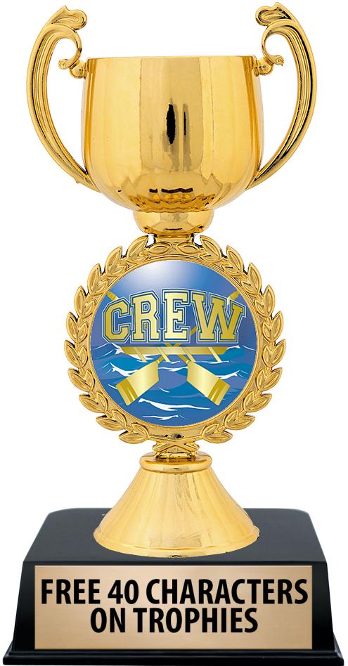 6"TROPHY ON BLACK CONTEMP BASE