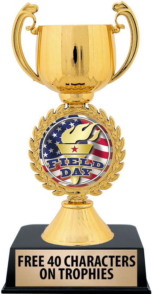 6"TROPHY ON BLACK CONTEMP BASE