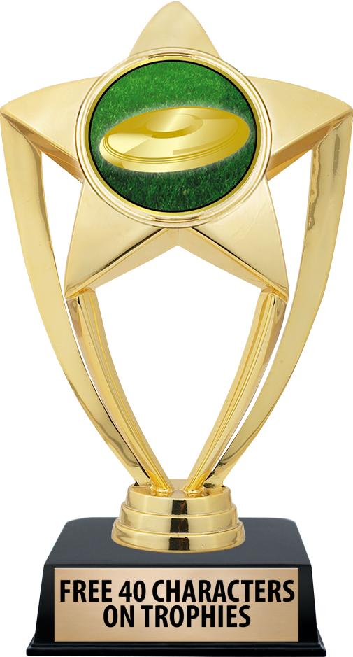 6"TROPHY ON BLACK CONTEMP BASE