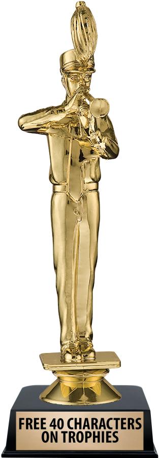 6"TROPHY ON BLACK CONTEMP BASE