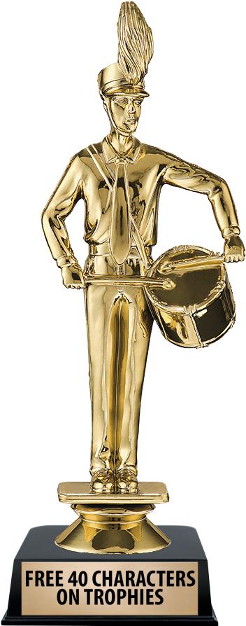 6"TROPHY ON BLACK CONTEMP BASE