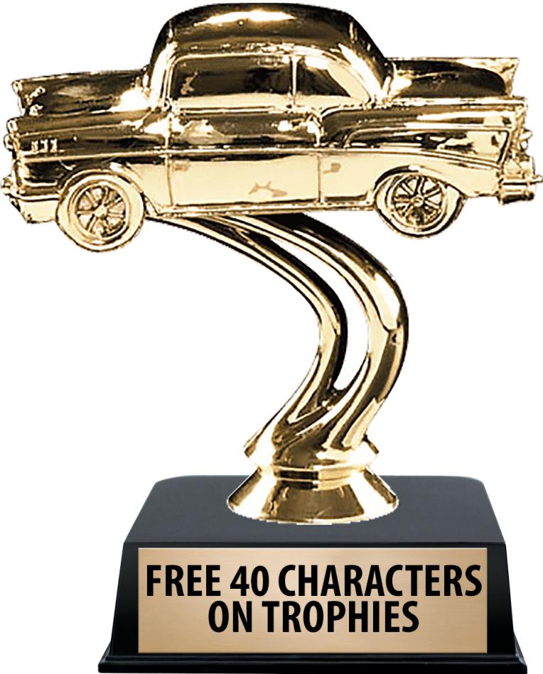 6"TROPHY ON BLACK CONTEMP BASE