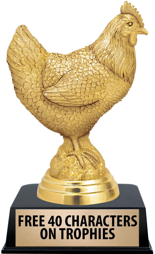 6"TROPHY ON BLACK CONTEMP BASE