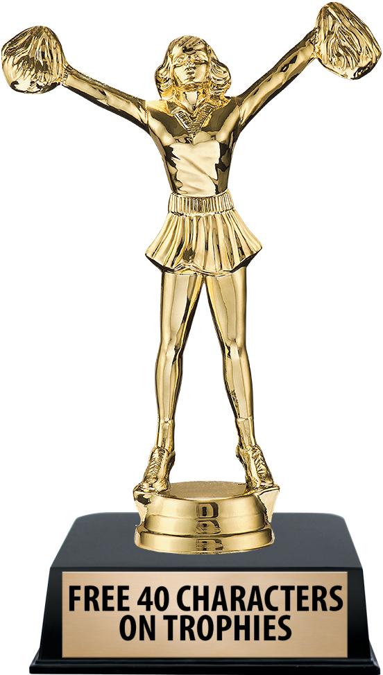 6"TROPHY ON BLACK CONTEMP BASE