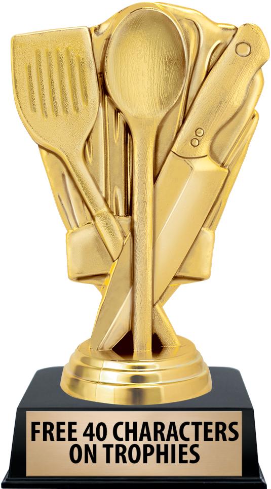 6"TROPHY ON BLACK CONTEMP BASE