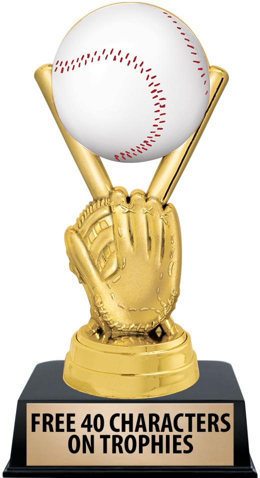 6"TROPHY ON BLACK CONTEMP BASE