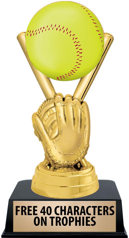 6"TROPHY ON BLACK CONTEMP BASE