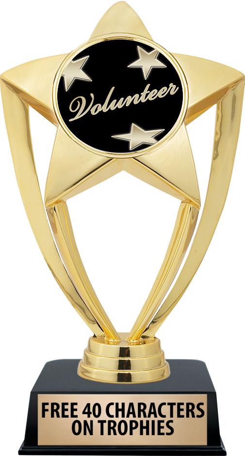 6"TROPHY ON BLACK CONTEMP BASE