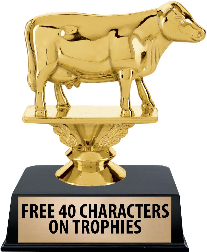 6"TROPHY ON BLACK CONTEMP BASE