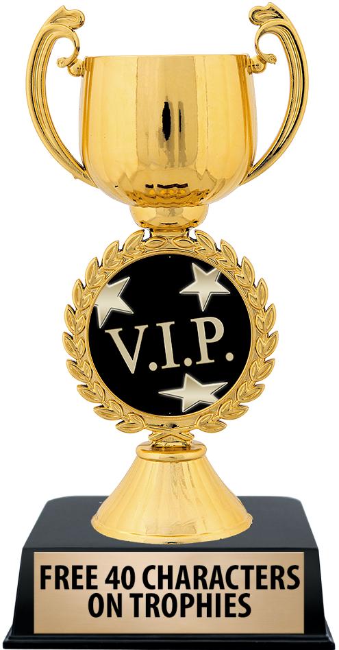 6"TROPHY ON BLACK CONTEMP BASE