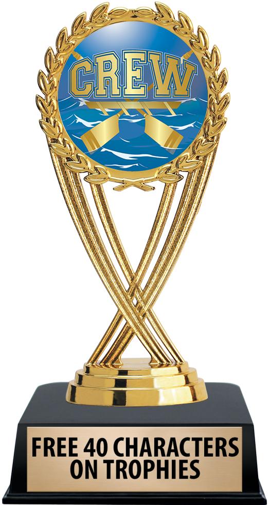 6"TROPHY ON BLACK CONTEMP BASE