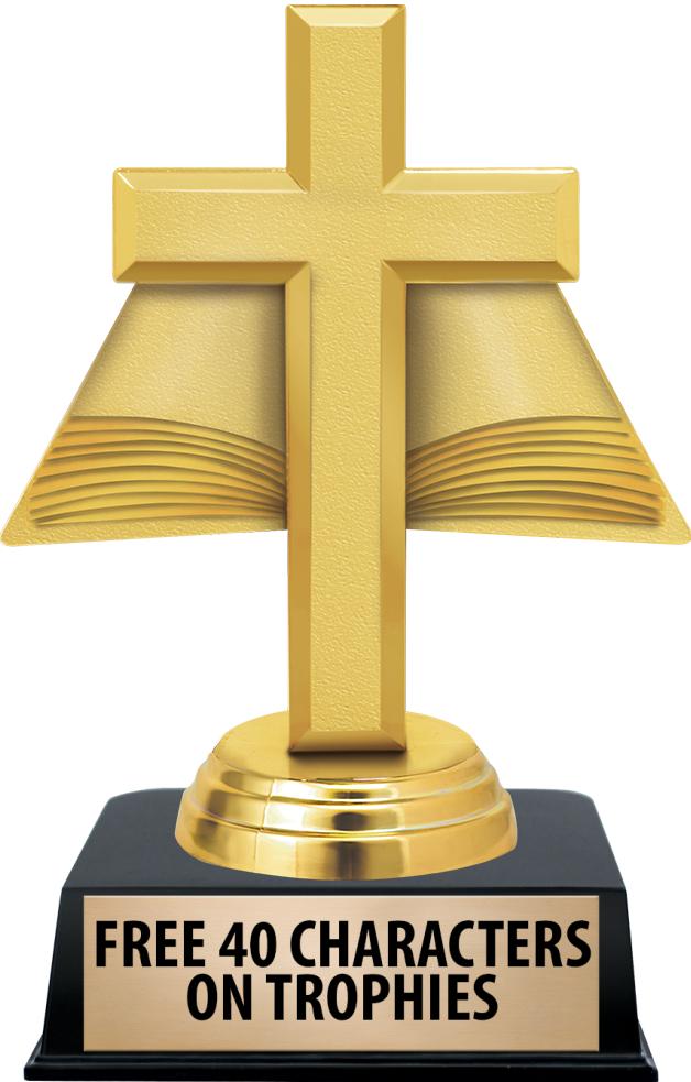 6"TROPHY ON BLACK CONTEMP BASE