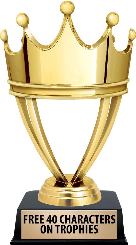 6"TROPHY ON BLACK CONTEMP BASE