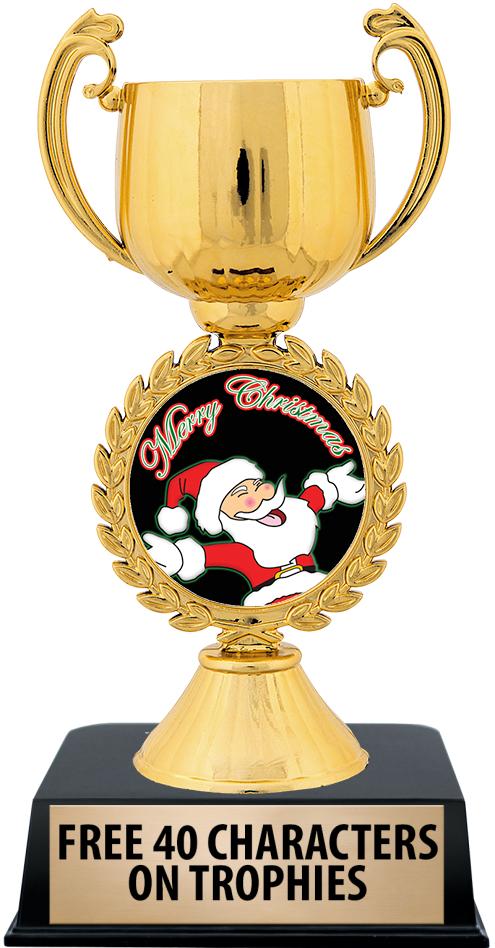 6"TROPHY ON BLACK CONTEMP BASE