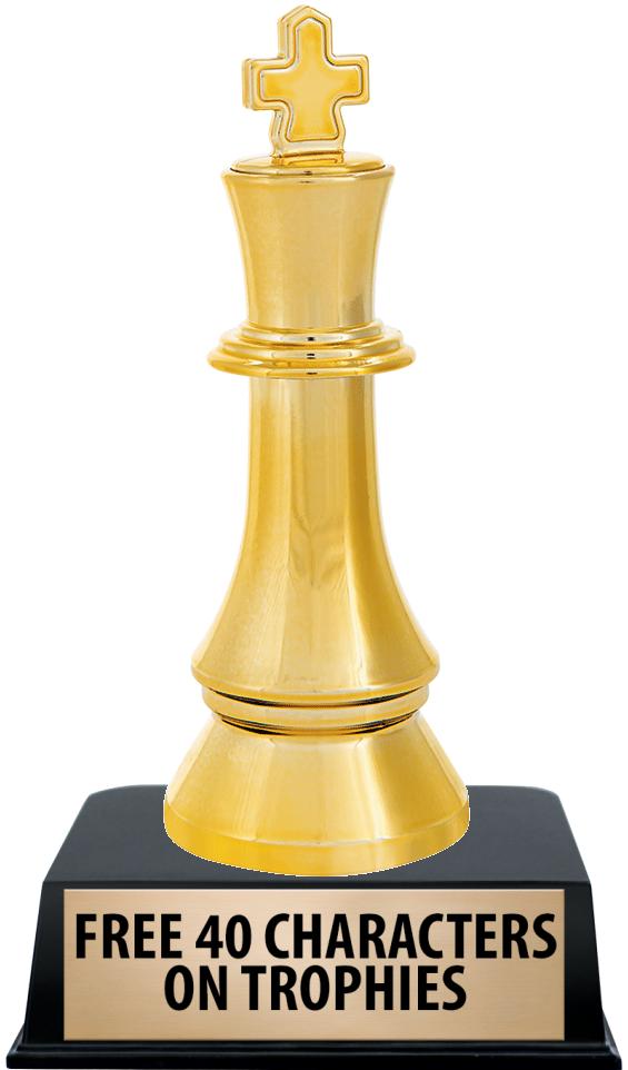 6"TROPHY ON BLACK CONTEMP BASE